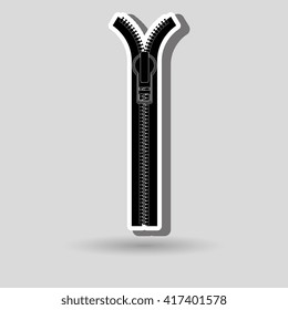 zipper isolated design 