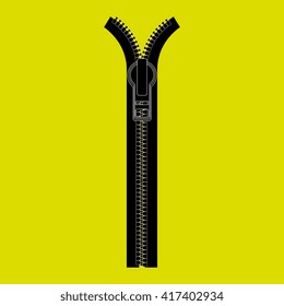 zipper isolated design 