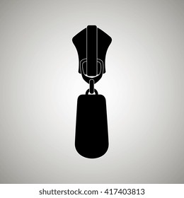 zipper isolated design 