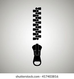 zipper isolated design 