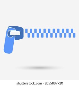 Zipper. isolated object. Vector illustration.
