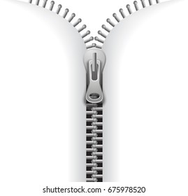Zipper isolated on white
