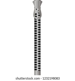 Zipper isolated vector