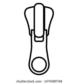 Zipper line icon, logo isolated on white background