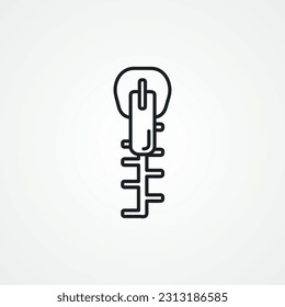 Zipper line icon. zipper outline icon.