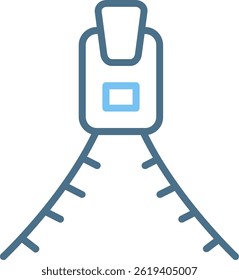 Zipper Line Two Colour Icon