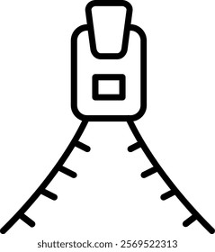 Zipper Line Vector Icon Design