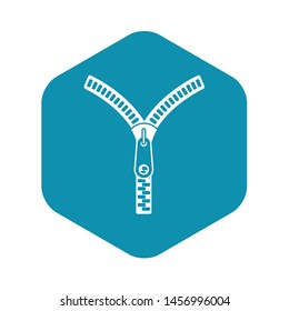 Zipper with lock icon. Simple illustration of zipper with lock vector icon for web