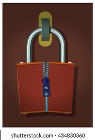 Zipper Lock / A padlock that is easy to open.