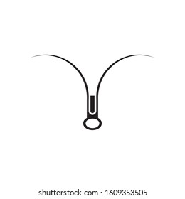 Zipper logo icon design for tailor business activity vector template
