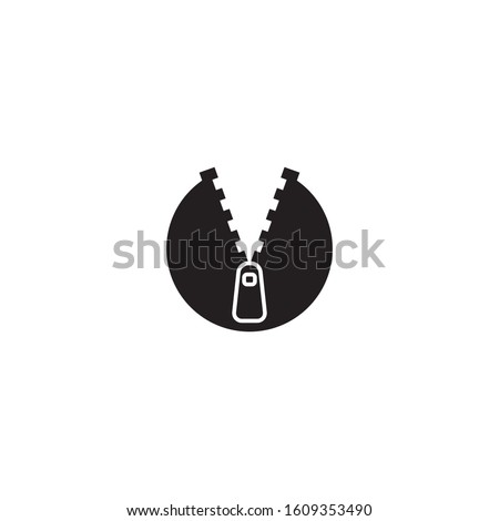 Zipper logo icon design for tailor business activity vector template