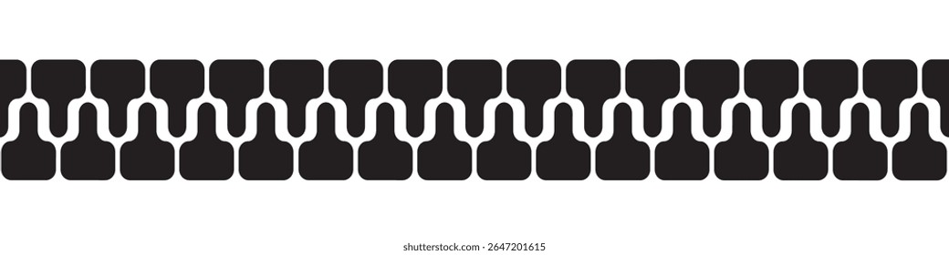 Zipper long silhouette – stock vector