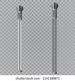 zipper on a white background