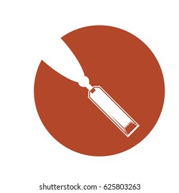zipper open isolated icon