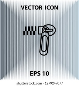 Zipper outline icon, vector design element