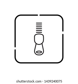 Zipper, outline zipper vector icon