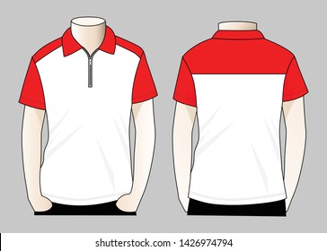 Raspaw: Collar Red And White T Shirt Design