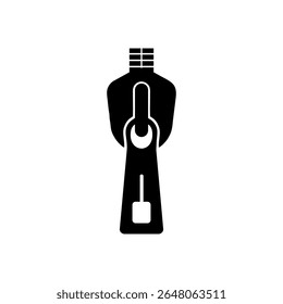 Zipper Puller Symbol. Illustration auf weißem Hintergrund für Grafik- und Webdesign.
