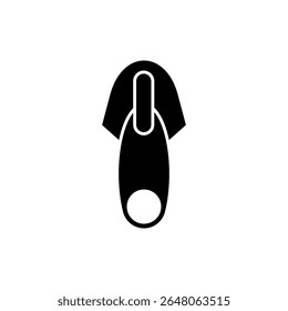 Zipper Puller icon. Illustration on white background for graphic and web design.