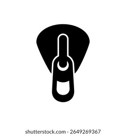Ícone do Zipper Puller. Ilustração sobre fundo branco para design gráfico e web.