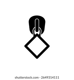 Icono de tirador de cremallera. Ilustración sobre fondo blanco para gráfico y Diseño web.
