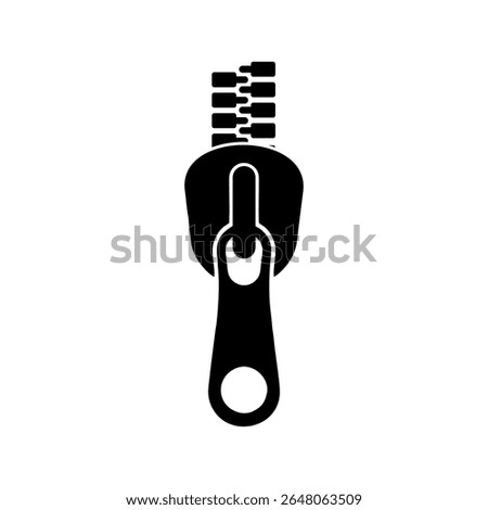 Zipper Puller icon. Illustration on white background for graphic and web design.