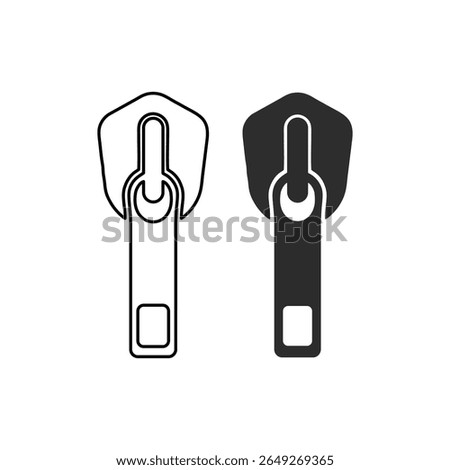 Zipper Puller icon. Illustration on white background for graphic and web design.