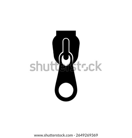 Zipper Puller icon. Illustration on white background for graphic and web design.