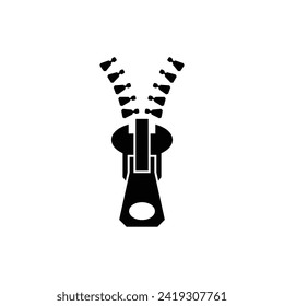 Zipper silhouette logo icon vector