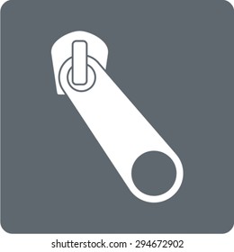 Zipper. Single flat icon on the circle. Vector illustration.
