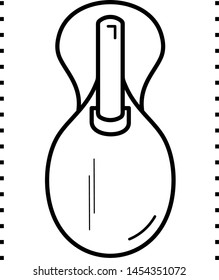 Zipper slider icon in outline style