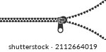 Zipper stripe. Zipper lock and unlock. Fastener. Closing clasp. Vector illustration
