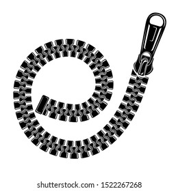 Zipper stroce icon. Simple style sign for mobile concept and web design. Vector Symbol for logo and illustration.