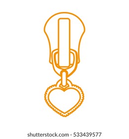 zipper style isolated icon