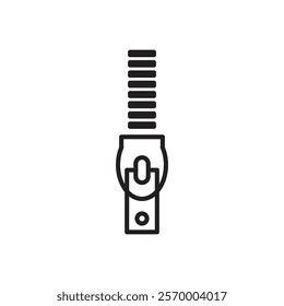 Zipper tool icon Vector flat thin line illustration