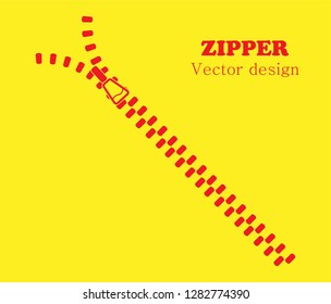 Zipper. Vector design.