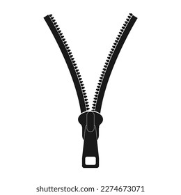 zipper vector icon, illustration simple design