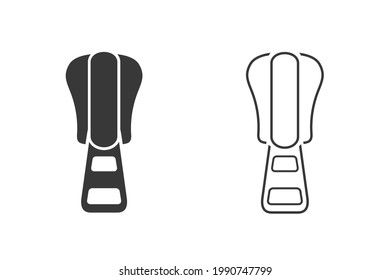 Zipper-Vektorsymbol-Set-Symbol im Flachstil
