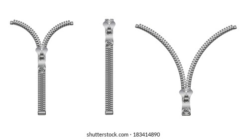 Zipper, vector illustration