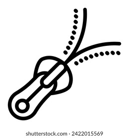 Zipper Vector Line Icon Design