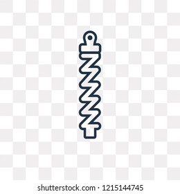 Zipper vector outline icon isolated on transparent background, high quality linear Zipper transparency concept can be used web and mobile