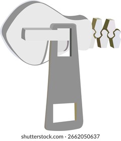 Un Vector con cremallera, apto para fines relacionados con el significado y la Imagen.