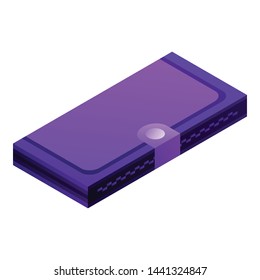 Zipper wallet icon. Isometric of zipper wallet vector icon for web design isolated on white background