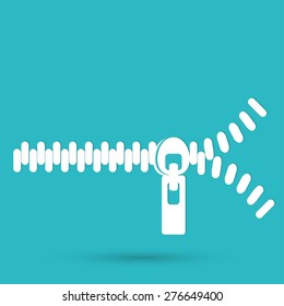 zippers icons over blue background vector illustration
