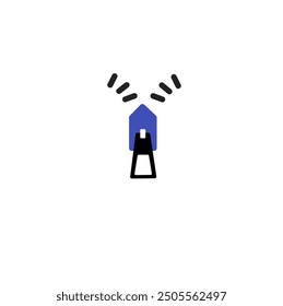 Zippers on a white background. Vector illustration.Vector sign zipper symbol is isolated on a white background
