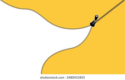 Cremalleras para el paquete, muestra el lugar de apertura