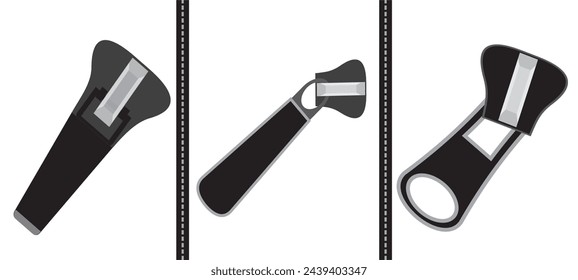 Zippers Set of different Vector zippers.