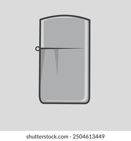 Zippo lighter isolated on gray background ,vector format