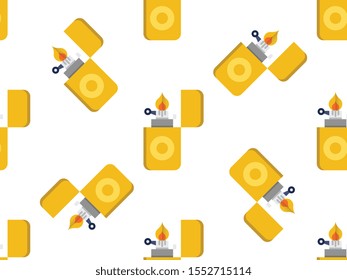 Zippo seamless pattern design, Repeat textile design. Fabric print.