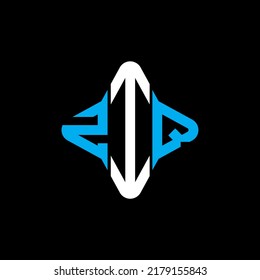 ZIQ letter logo creative design with vector graphic
